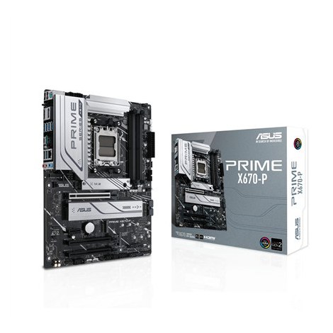Asus | PRIME X670-P | Processor family AMD | Processor socket AM5 | DDR5 DIMM | Memory slots 4 | Supported hard disk drive inte - 5
